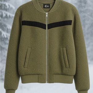 ZYIA Olive and Black Bomber Jacket